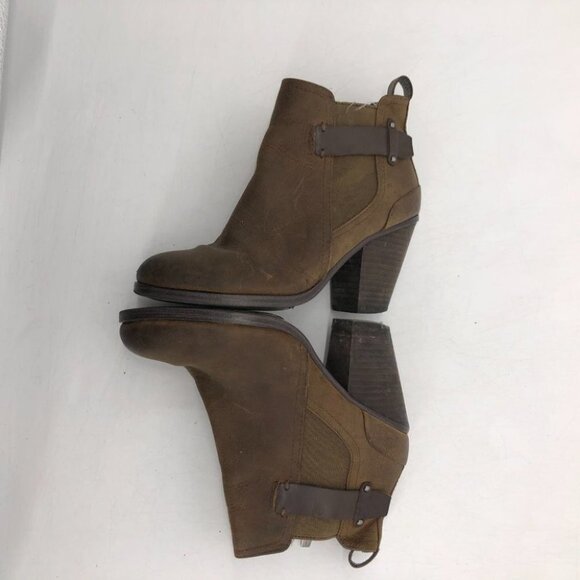 Vince Camuto brown Hayes Chunky leather ankle bootie 5.5 - Picture 4 of 15